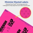 thumbnail image 5 of Avery Printable Rectangle Labels, Neon Magenta, 4" x 3", 80ct, 5 of 11
