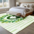thumbnail image 5 of St. Patrick's Day 5'x8' Area Rug for Living Room, Lucky Shamrock Wreath Lips Green Stripes Washable Non-Slip Rugs for Bedroom Nursery Dining Room, Low-Pile Kitchen Carpet Large Entryway Rugs, 5 of 9