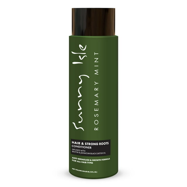 Acondicionador Sunny Isle Rosemary Mint Para Cabello Y Raíces Fuertes, 12 Oz | Fórmula Antirotura Y Crecimiento | Impregnado Con Biotina Y Aceite De Ricino Negro Jamaicano | Todo Tipo De Cabello