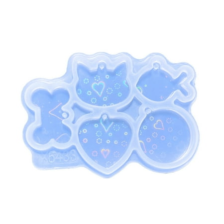 

Holographic Silicone Mold Light and Shadow Pets Pendant Resin Molds Crystal Bone