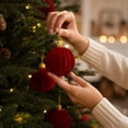 thumbnail image 6 of 16 Pcs Velvet Christmas Ornaments Balls 2.36 Inch Flocked Christmas Tree Ball Hanging Ornaments Velvet Xmas Baubles for Xmas Party Wedding Home Decor, 6 of 7