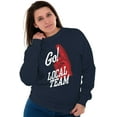 thumbnail image 3 of Go Local Sport Team Number 1 Fan Sign Unisex Plus Fleece Graphic Sweatshirt Brisco Brands 2X, 3 of 5