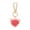 Red, variant on Keychain Pendant Fake Rose Decor Heart Shape Eternal Flower Stainless Clip Shoulder Bag Decoration Pendant Keyring Pendant