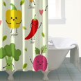 thumbnail image 5 of Spicy Red Chili Peppers Shower Curtain - Waterproof Bathroom Curtain with Cute Cartoon Print, Fade-Resistant Fabric, 12 Hooks Included, 72x84 Inch Quick Dry Machine Washable Hotel Style, 5 of 5