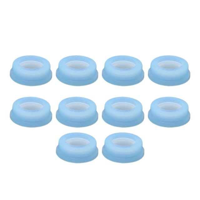 10 piezas de sello de silicona para válvula de banco, anillo de fugas, accesorios prácticos de hardware, color azul