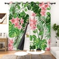 thumbnail image 5 of Lfeey Tropical Palm Curtains, Leaf Print Blackout Curtains, 84 Inch Length for Living Room Kitchen, 2 Panels, 5 of 6