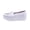 White, variant on HTHLVMD Platform Wedge Loafers, Perforated Slip On Shoes, Rhinestone Decor Footwear, Breathable Walking Loafers, Women's Perforated Platform Loafers Rhinestone Slip On Wedge Walking Shoes, Black 5.5