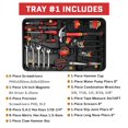 thumbnail image 5 of 599pcs Cordless Drill Set, Seizeen Rolling Tool Box with 21V Power Drill, Mechanic Tool Kits, Ratchet Wrench Set, 3-layer Multi-Purpose Tool Set on Weels Suitcase Design, 5 of 10