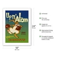 thumbnail image 2 of California Carrots - Up n’ Atom Brand - Vintage Fruit Crate Label c.1950s - Bamboo Fine Art 290gsm Paper Print (Unframed) 18x24in, 2 of 4