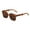 Brown Tortoise, variant on Womens Oversized Square Boyfriend Style Horned Rim Thick Plastic Retro Sunglasses Adult