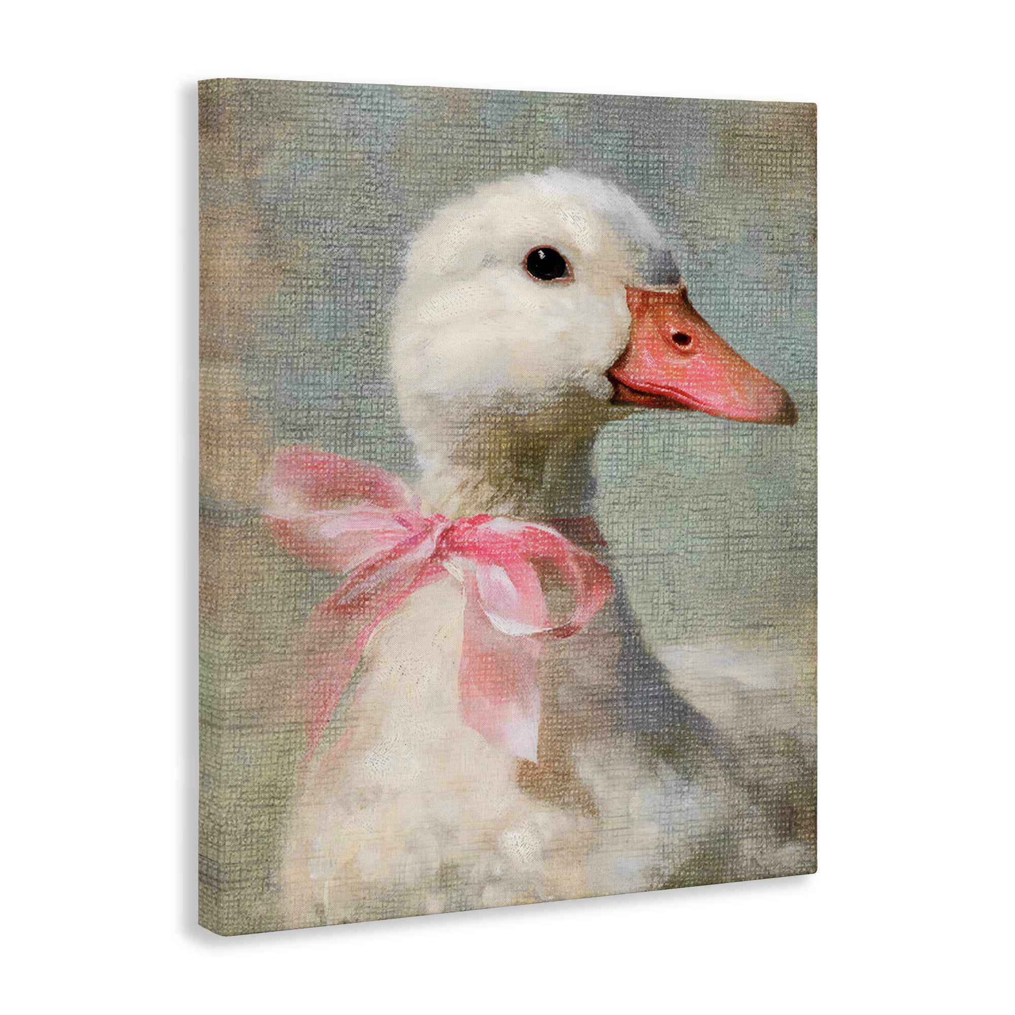 Stupell Industries Portrait of Pink Bow Goose Canvas Wall Art, design by LSR Design Studio