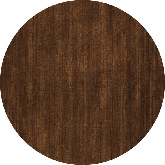 Ahgly Company Indoor Round Abstract Orange Contemporary Area Rugs, 6' Round