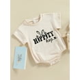 thumbnail image 3 of Bagilaanoe Newborn Baby Girl Boy Rompers Letters Print Short Sleeve Bodysuits 3M 6M 12M 18M Infant Casual One Piece Short Jumpsuit, 3 of 9