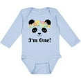 thumbnail image 3 of Inktastic First Birthday Panda 1 Year Old Girl Girls Long Sleeve Baby Bodysuit, 3 of 5