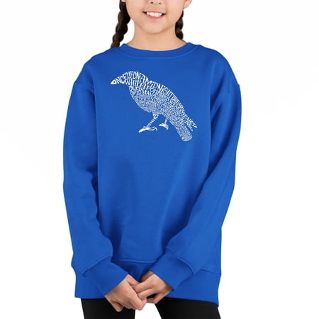 Edgar Allen Poe S The Raven - Girl s Word Art Crewneck Sweatshirt