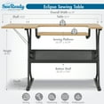 thumbnail image 3 of Sew Ready Eclipse Sewing and Craft Table with Adjustable Platform in Black / Maple, 3 of 18