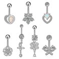 thumbnail image 2 of Zircon navel ring navel stud piercing jewelry for women, 2 of 5