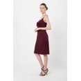 thumbnail image 6 of Miss Lavish London Women Midi Cami Dress Maxi Fit-and-Flare Shift Boho Style Summer Dresses, 119-Burgundy - Large, 6 of 7