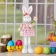 thumbnail image 3 of Lindo conejito de peluche rosa de Pascua (55 x 15 cm), con patas retráctiles. Adornos de conejito de Pascua. Figuras de conejito de Pascua para decoración del hogar., 3 of 6