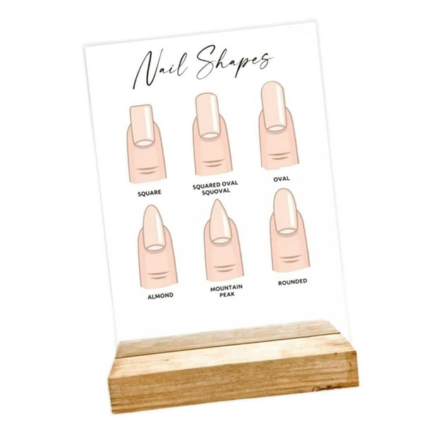 Tablero de presentación fabricado en acrílico con base de madera, tablero profesional para esmalte de uñas, transparente, versátil, para practicar, a
