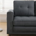 thumbnail image 5 of IbayNawi 3-in-1 Upholstered Futon Sofa Convertible Floor Sofa bed,Foldable Tufted Loveseat with Pull Out Sleeper Couch Bed W/Side Pockets for Living Room, Dark Gray, 5 of 9