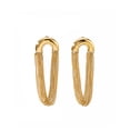 thumbnail image 1 of Aretes largos de cadenas de oro laminado, 1 of 9