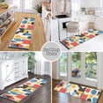 thumbnail image 6 of Yayeee Runner Rug for Bedroom 2'x6' Machine Washable Hallway Non Slip Mat, Blue Geometric, 6 of 8