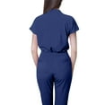thumbnail image 4 of Pink Scrubs,Scrubs Sets for Women 2 Pieces Plus Size Yoga Medical Stretch Wide Leg Jogger Fitted Scrubs for Women Set - Navy - S, 4 of 4