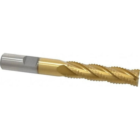

Value Collection 1/2 Diam Coarse Pitch 2 LOC 4 Flute Cobalt Roughing Square End Mill TiN Finish 4 OAL 1/2 Shank Diam Single End