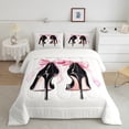 thumbnail image 2 of Castle Fairy High Heels Girl Full Size Comforter Sets,Kawaii Ribbon Bow Bedding Sets, 2 of 8