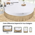 thumbnail image 4 of SGI Bedding Round Bed Skirt |Wrap Around Microfiber Bed Skirt | Fade Resistant, Wrinkle Free, Anti-static, Decorative, Extra Storage Space, Clutter-Free | 87" Diameter / 12" Drop, Taupe, 4 of 8