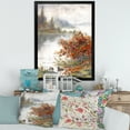 thumbnail image 3 of Designart 'View Of The Lake In Autumn Colored' Traditional Framed Art Print, 3 of 4