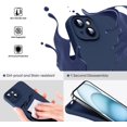 thumbnail image 3 of Liquid Silicone Case for iPhone 15 - [Camera All-Round Protection] [Soft Microfiber Lining Anti-Scratch] 4 Layer Full Covered Shockproof Gel Rubber Phone Case Cover, 6.1", Navy Blue, 3 of 16