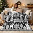 thumbnail image 3 of MYUNNIL Christmas Coloring Blanket Kit, 50 x 50.06" Soft Reindeer Gnome Pattern Washable Fabric Blanket with 24 Markers, Over Size Fun Seasonal Home Decor for Holiday Gifts, 3 of 4