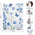 thumbnail image 4 of Blue Flowers and Butterflies Blanket,Comfortable Soft Flannel Throw Blanket,All Season,Warm Lightweight Blankets for Sofa Bed Couch Living Room Chair,30"x40"(80x100cm), 4 of 4