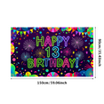 thumbnail image 3 of Colorful Neon Style Happy 13 Birthday Backdrop Banner Party Decors Background Photography Props for Birthday Party Celebration Decorations Photo Booth Setup, 3 of 8
