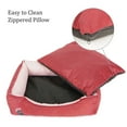 thumbnail image 2 of SUSSEXHOME Pets 23.5 x 17.3 x 7 Inches Washable Dog Bed for Medium Dogs - Durable Waterproof Sofa Dog Bed with Sides - (BURGUNDY), 2 of 7