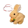 thumbnail image 4 of Juguete electrónico de conejo, juguete de de peluche, cómoda decoración del hogar juguete de conejo para niños niños adultos regalos familiares Amarillo, 4 of 10