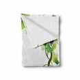 thumbnail image 2 of Vineyard Soft Flannel Fleece Throw Blanket, Swirled Leaves Freshness Fruit Garden Harvest Season Wine Growth Theme Print, Cozy Plush for Indoor and Outdoor Use, 50" x 60", Green, by Ambesonne, 2 of 6
