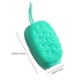 thumbnail image 2 of LiUMX Double-Sided Exfoliating Bath Brush with Ergonomic Handle, 12.5cm Foam Back Scrubber for Wet & Dry Brushing, Improves Skin Health and Circulation, 2 of 2
