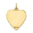 thumbnail image 3 of 14k Yellow Gold Solid Etched .027 Gauge Engravable Heart Disc Charm Pendant, 3 of 7