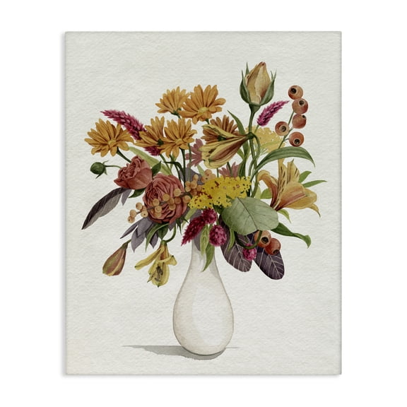 Stupell Industries Traditional Traditional Country Flower Bouquet Autummal Arrangement Canvas Art, 24 x 30, by Grace Popp