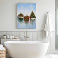 thumbnail image 6 of Canvas Wall Art, Coastal Nautical Christmas Framed Canvas Prints for Living Room Bedroom, Ocean Sailboat Xmas Trees Gallery Wrapped Wall Decor for Home Office, Gifts, 12"x16" Ship Next Day, 6 of 9