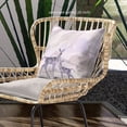 thumbnail image 2 of Curious Deer Indoor/Outdoor Pillow with Removable Cover in Beige Black Purple Brown18x18, 2 of 5