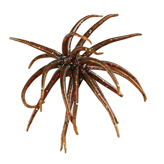 GRIMPEX Bass Fishing Sea Urchin Lure Floating Soft Bait Floating Action Built-In Sequins A Brown
