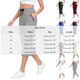 thumbnail image 4 of LWFFDAW Yoga Capri Pants for Women High Waist Drawstring Straight Leg Running Pants Breathable Comfy Gym Athletics Capris with Pockets, 4 of 10