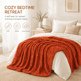 thumbnail image 5 of SUNNY HEAT Sherpa Blanket Twin Size 60"x80", Summer Lightweight All-Season Ultra Soft Bed Blanket for Couch, Bed, Sofa, Travel Use, Orange, 5 of 9