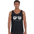 thumbnail image 1 of LA Pop Art Men's Word Art Tank Top - California Shades, 1 of 2