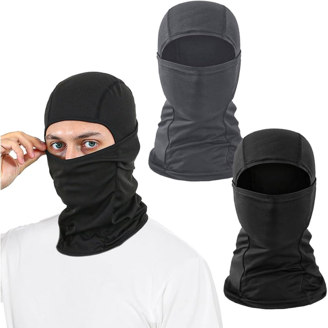2 Pack Pasamontañas para Hombre y Mujer, Balaclava para el Sol, Protección UV y Transpirable, Pasamontanas para Moto, Ciclismo y Senderismo