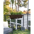 thumbnail image 6 of Veradek Pure Series Railing 36" Plastic Planter 2-Pack Espresso, 6 of 12